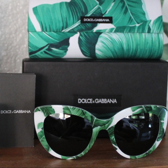 Dolce & Gabbana Accessories - Dolce & Gabbana Banana Leaf CatEye Sunglasses
